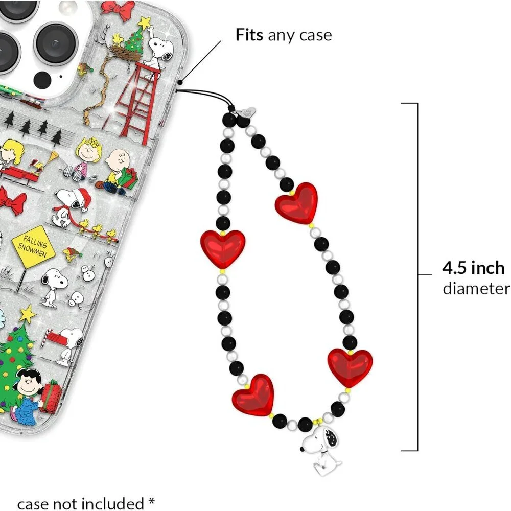 Phone Charm Wrist Strap Beaded Plastic Cord for All Phone Cases